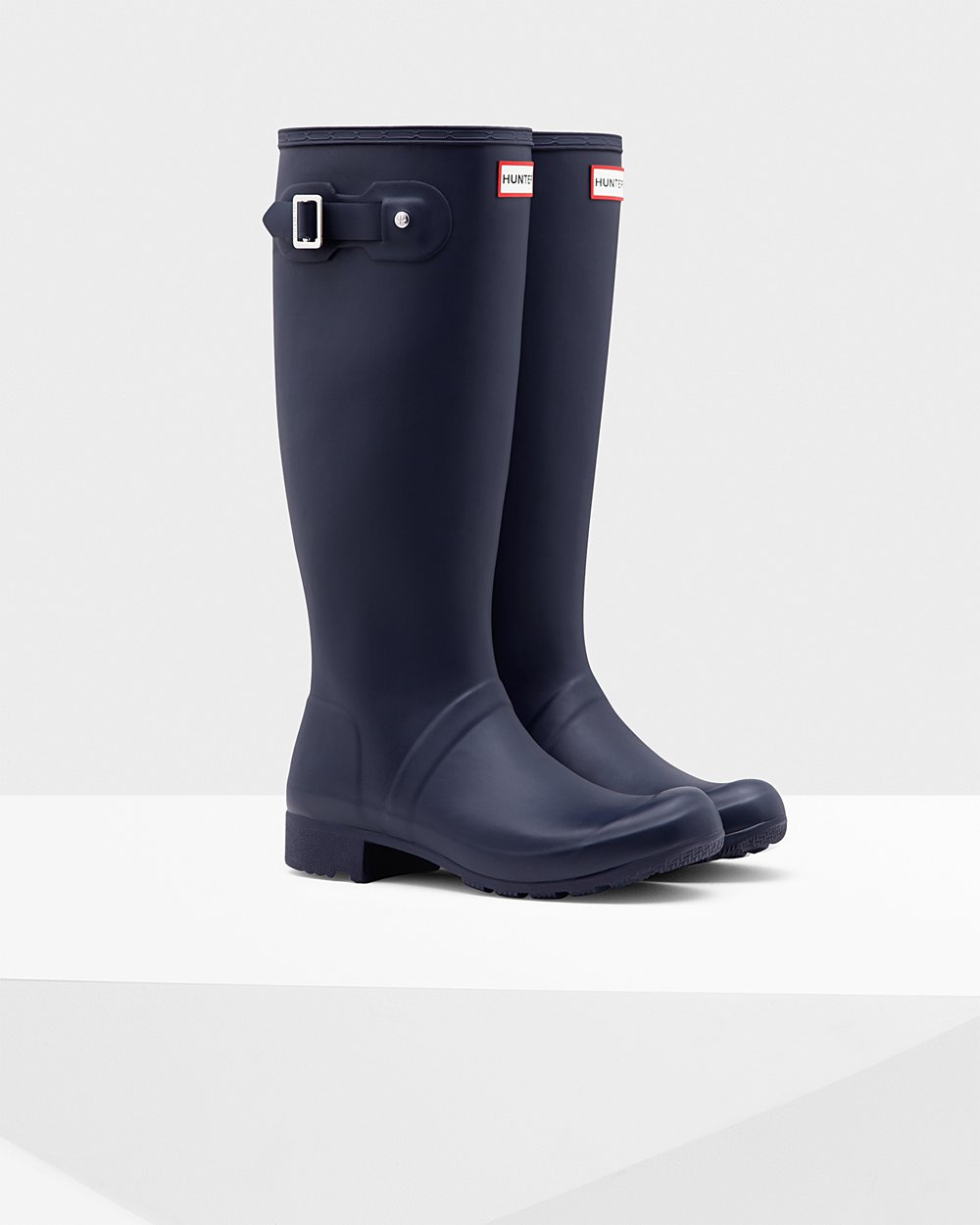 Botas de Lluvia Altas Hunter Mujer - Original Tour Foldable - Azul Marino - IKJBVOP-64